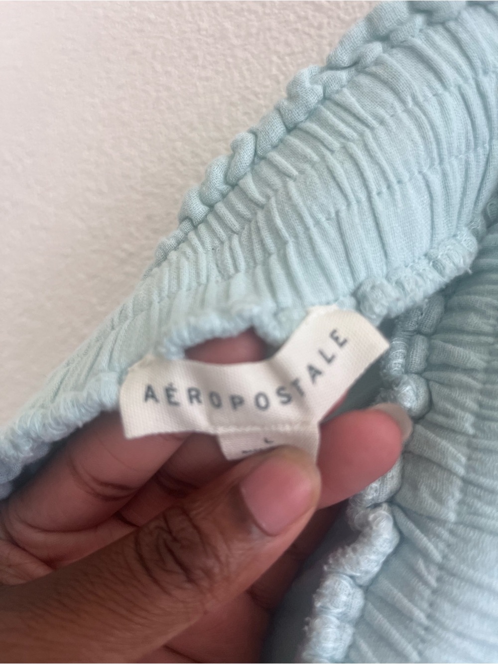 Aeropostale Light Blue Ruffle Tiered Shorts - Picture 4 of 5